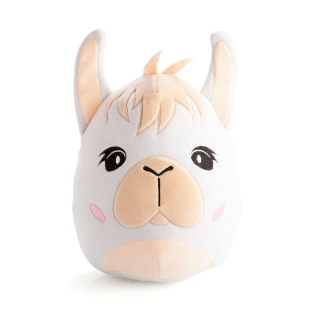 Soft 22cm alpaca plush toy, perfect for cuddling and imaginative play, featuring ultra-soft velour fabric for added comfort.