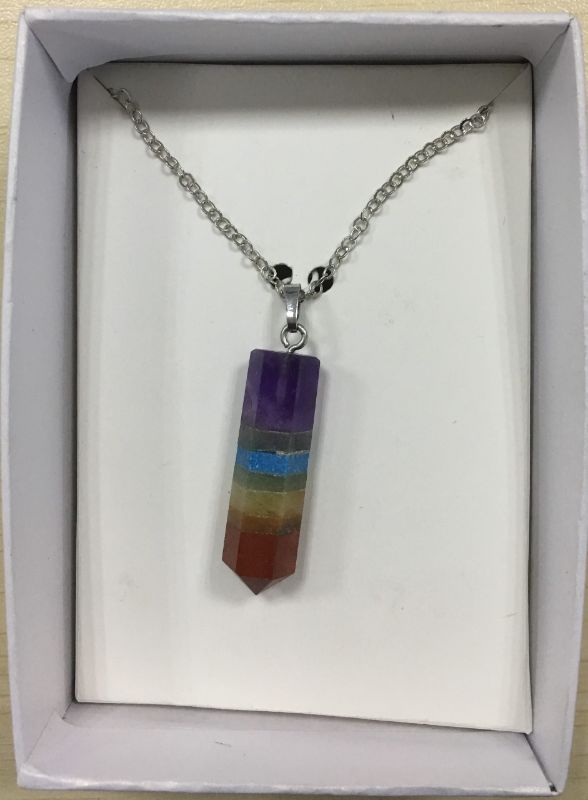 Set of 12 Chakra Stone Pendants, featuring natural gemstones for healing, meditation, and energetic balance.