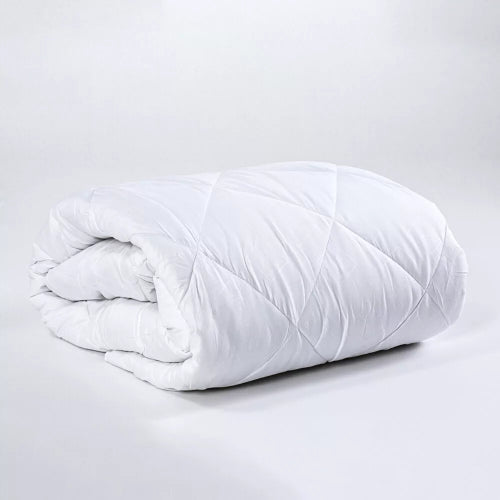 Super King size hypo-allergenic duvet inner with eco-friendly recycled filling, zip-split for versatile sleeping options.