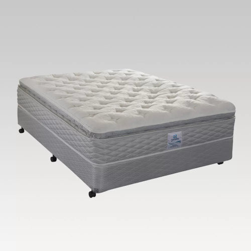 Luxurious Sealy Monarch Euro Top Bed Set for singles, featuring memory foam, wool fibre, and elegant continuous quilting.