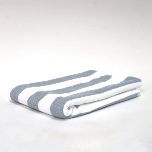 Pool Towel - Weavers Essential Striped (Grey/White)