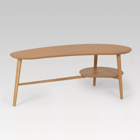 Oslo Coffee Table with shelf, featuring mid-century Scandinavian design in solid oak and oak veneers, perfect for stylish living spaces.