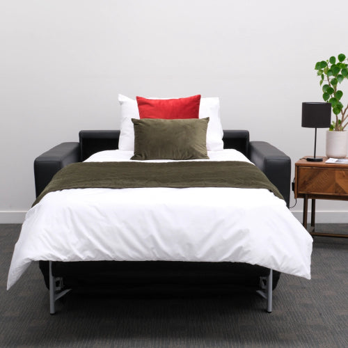Sofa Bed - Makers Single PU (Black)