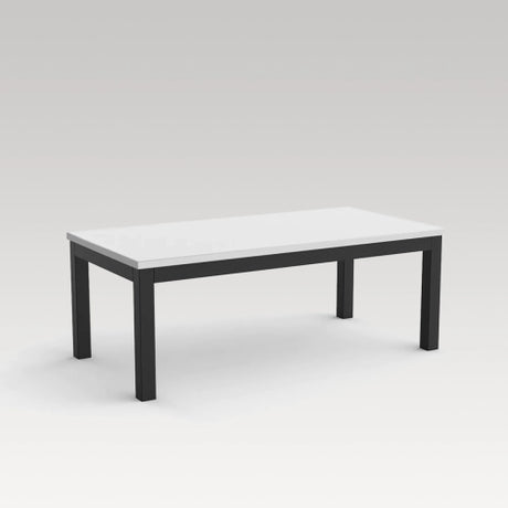 Cubic Coffee Table in minimalistic design, 1200 x 600mm, featuring flush-welded frames and a smooth finish for modern interiors.