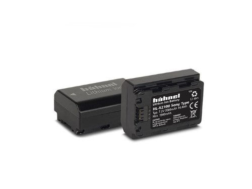 Hahnel HL-XZ100 battery for Sony cameras, 7.2V, 2000mAh, eco-friendly packaging, ideal for reliable photography.