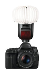 HAHNEL MODULE CREATIVE LANTERN KIT featuring a lantern diffuser, six color filters, filter adapter, and storage wallet for photographers.