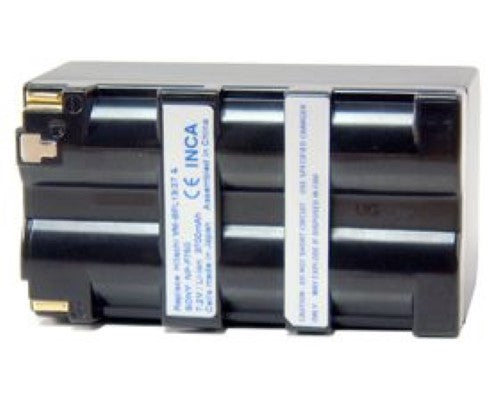 High-capacity INCA Sony NP-F750 compatible battery, 4800 mAh, designed for extended filming with various Sony models.