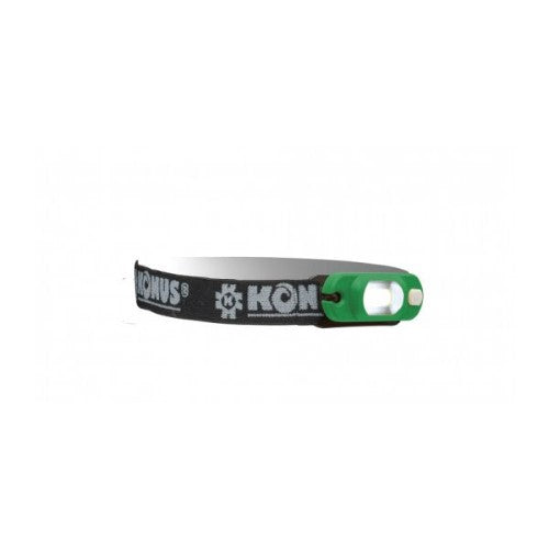 KONUSFLASH-6 Rechargeable Head Lamp with 250-lumen output, adjustable angle, water-resistant design for outdoor adventures.