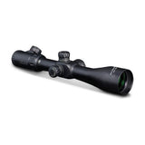 KONUSPRO F-30 riflescope featuring 4-16x magnification, FFP design, and illuminated 550 ballistic reticle for precise shooting.