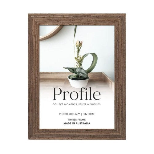 Elegant Deluxe Chestnut 5x7 picture frame featuring eco-friendly materials, genuine glass, and acid-free matboard for lasting display.