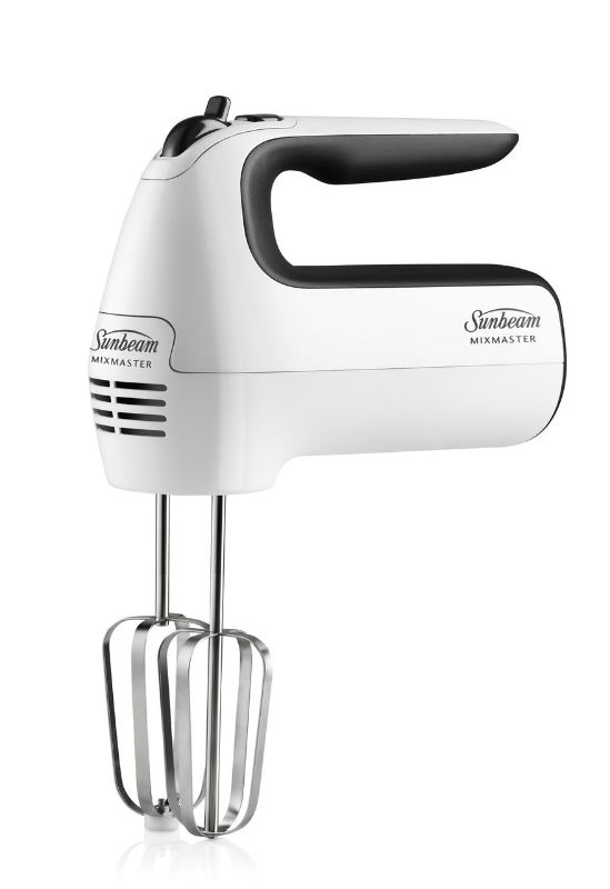 Versatile Combo Pro Mixer - MIXMASTER® in white, features hand/stand mixer capabilities, stainless steel bowl, and 6 speeds.