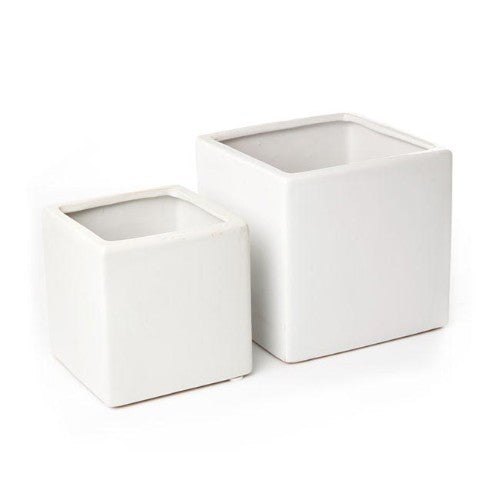 Ceramic Bondi Cube - Set of 2 (White)