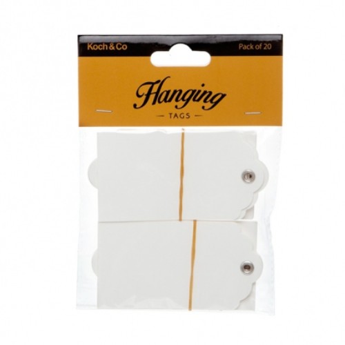 Gift Tags - Hanging - Pack of 20 (White Kraft)