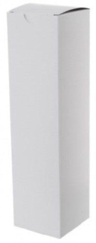 Elegant white kraft wine bottle box, 89 x 89 x 343mmH, perfect for gifting and showcasing a single wine bottle.