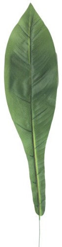 Pack of 12 lush green artificial leaves, perfect for elegant decor and centerpieces at events, 12cm diam x 63cm height.