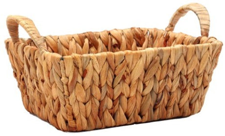Hyacinth rectangle basket for stylish storage, crafted from eco-friendly hyacinth fibers, perfect for organizing and decor.