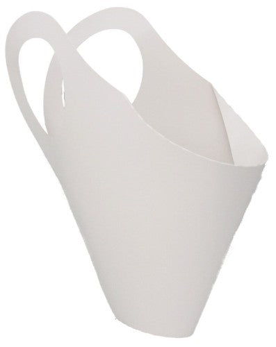 White bouquet holder pack of 10, 65 x 30 cm, ideal for elegant flower arrangements at events or home decor.