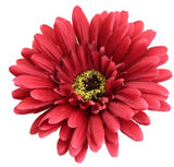 Vibrant red Gerbera silk flowers, 55cm tall, perfect for lasting décor in homes and events without upkeep.