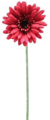 Vibrant 55cm red silk gerbera flowers, perfect for home decor, weddings, and lasting floral arrangements without upkeep.