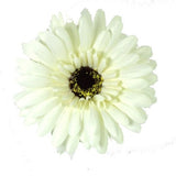 Elegant white silk Gerbera flower standing 57cm tall, perfect for home decor, weddings, or as a thoughtful gift.