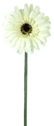 Elegant 57cm white silk Gerbera flower, perfect for weddings, home decor, or thoughtful gifts, looks incredibly realistic.