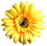 Vibrant yellow artificial Gerbera flower, 57cm tall, perfect for home decor, weddings, and lasting gifts.