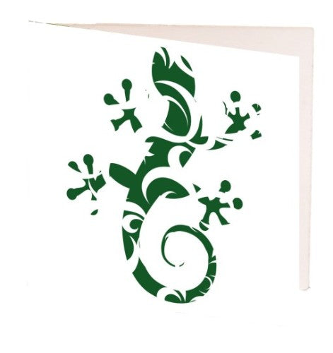 Pack of 10 vibrant Green Lizard gift cards, perfect for special occasions, measuring 7cm x 7cm.