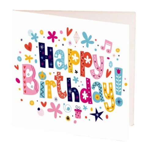 Gift Card - Happy Birthday Phrase - Pack of 10