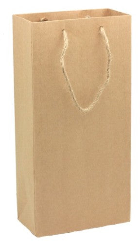 Eco-friendly kraft wine bag set of 10, perfect for stylish gift-giving and accommodating various wine bottle shapes.