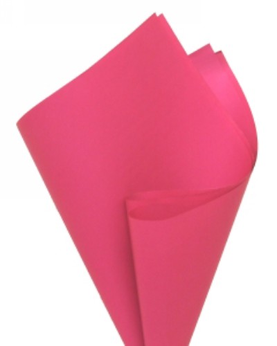 Vibrant fuchsia gift wrap sheets, 50 cm x 60 cm, pack of 100, perfect for elegant gift presentation.