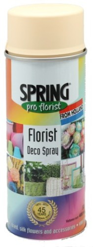 Champagne deco spray for floral arrangements, enhancing fresh and artificial flowers with a stylish shimmer in 400ml.