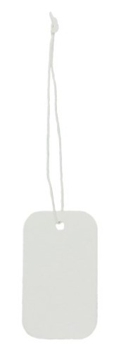 White gift hang tags pack of 100, 3.5 x 6 cm, perfect for personalizing gifts for any occasion.