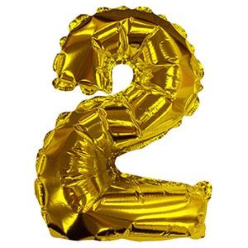 Self-inflating gold balloon, 23cm, perfect for elegant decorations at any celebration or event.