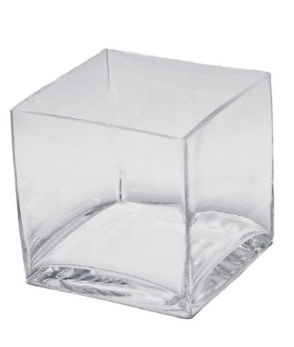 Cube shape vase, 8cm x 8cm x 8cm, perfect for flowers or decor, adds modern elegance to any space.