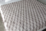 Luxurious chocolate-colored Raked Sands Fur Throw Blanket, 150 x 180 cm, cozy micro mink, perfect for home decor and warmth.