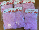 Pink silk rose petals (900pcs) ideal for weddings, anniversaries, and party decor, offering elegance without wilting.