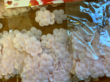 Vibrant pink flower petals in 6 packs, perfect for weddings and events, made from biodegradable materials. Clearance price!