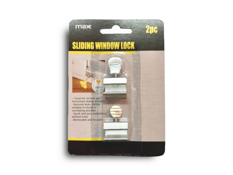Maxcare 25mm sliding window lockers in 12 packs, designed for easy installation and enhanced home security.