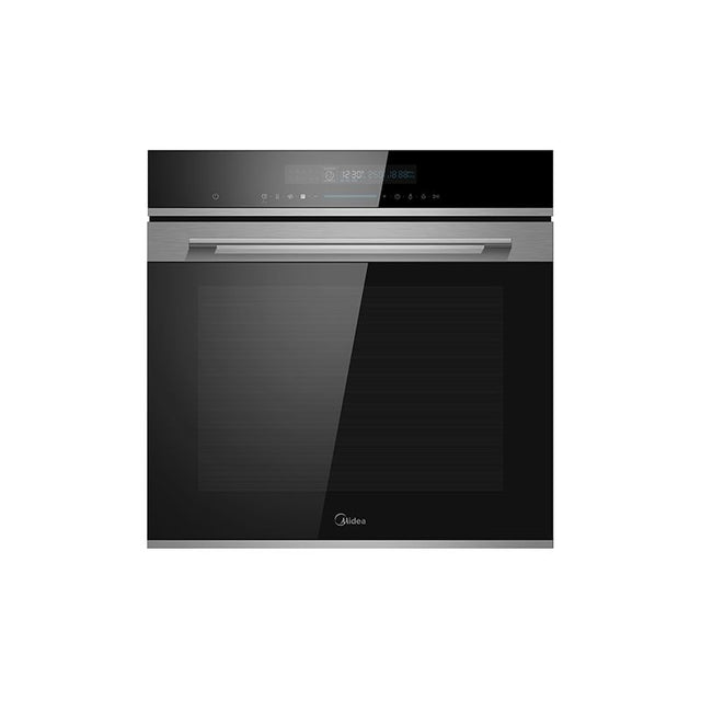 Midea 13 Functions Oven 7NM30T0 with 72L cavity, touch controls, dual airflow, and sleek design for versatile cooking.