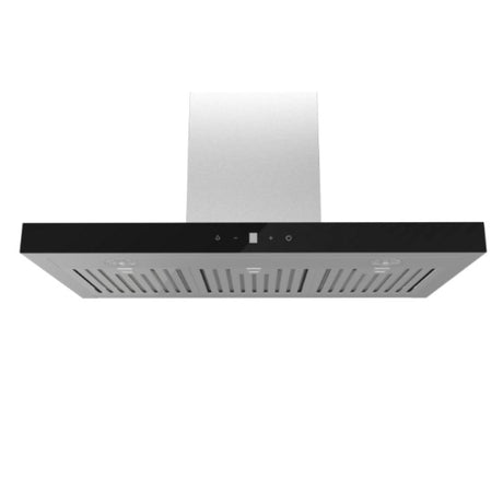 Sleek Midea 90cm T-Shape Rangehood with touch controls, powerful 290W motor, and efficient dual venting options.