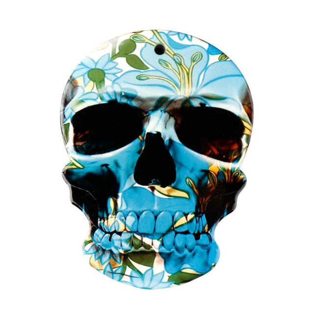 Vibrant ceramic coaster featuring Day of the Dead sugar skull design, perfect for protecting surfaces and enhancing decor.