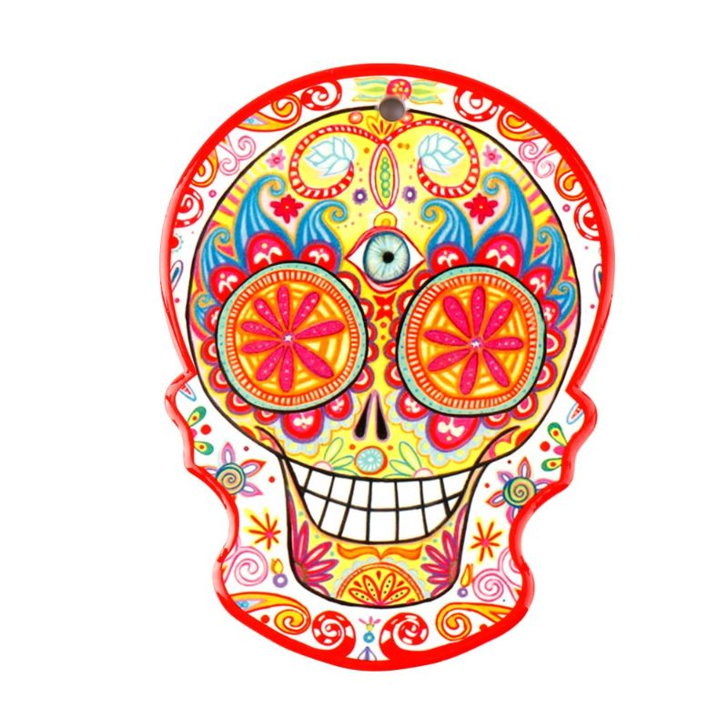 Ceramic Coaster - Day of the Dead Sugar Skull 6 (20cm)
