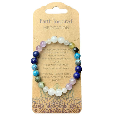 Set of 3 meditation bracelets featuring natural stones for inner peace and enhanced focus during mindfulness practices.