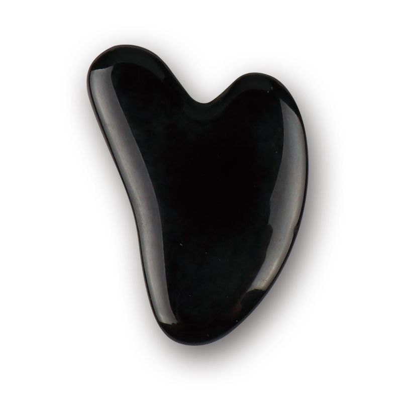 Gua Sha Plate - Heart Obsidian (7.8cm)