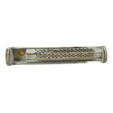 Jali Sliding White Box Incense Burner: 12-inch handcrafted mango wood holder with sliding top and storage for incense.