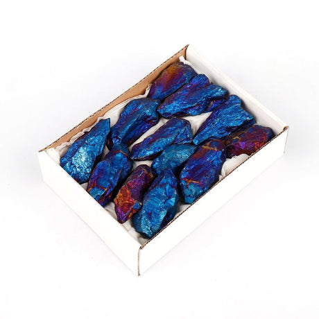 Mini Crystal Tray featuring Sapphire Aura Unicorn Points, perfect for organizing jewelry and enhancing decor with positive energy.