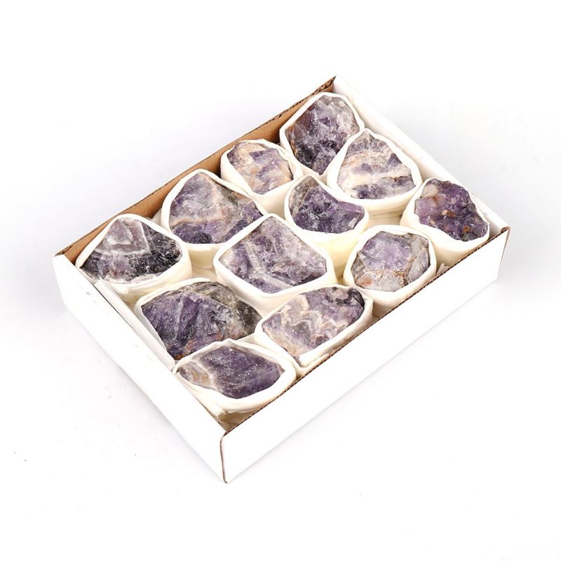 Mini Crystal Tray in Zebra Amethyst, featuring unique zebra stripe patterns, ideal for decor, jewelry, and meditation.