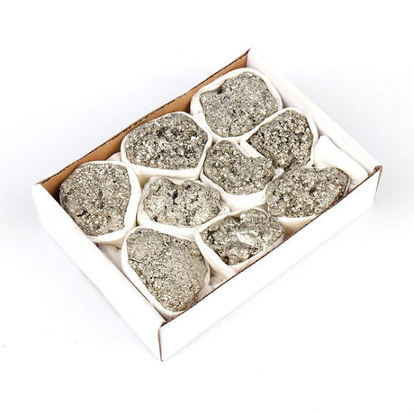 Luxurious Mini Crystal Tray made of unique Pyrite, perfect for organizing items with elegance and grounding energy.