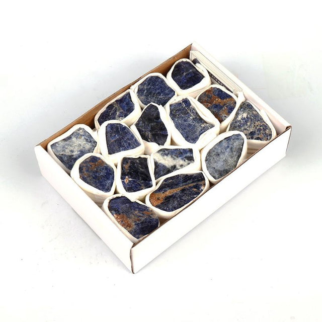 Mini Crystal Tray made of sodalite featuring deep blue hues, perfect for organizing and enhancing home decor.