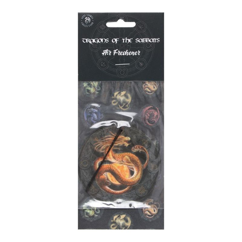6 x Litha Dragon Floral Scented Air Freshener featuring enchanting 'Litha' dragon artwork and refreshing floral scent.